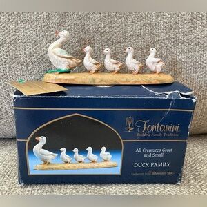 NWT Fontanini All Creatures Great & Small DUCK FAMILY by Roman, INC